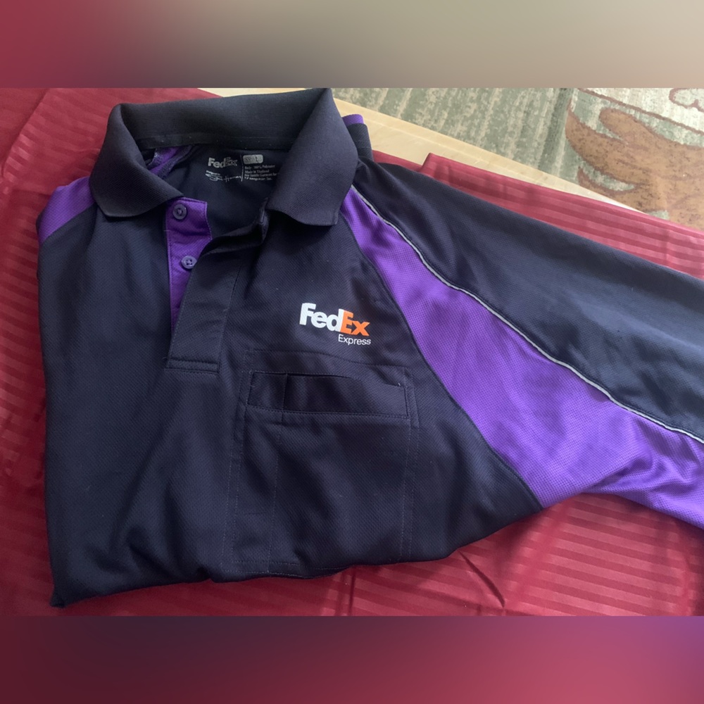 Dex Men's Black and Purple Polo Shirt